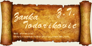 Žanka Todoriković vizit kartica